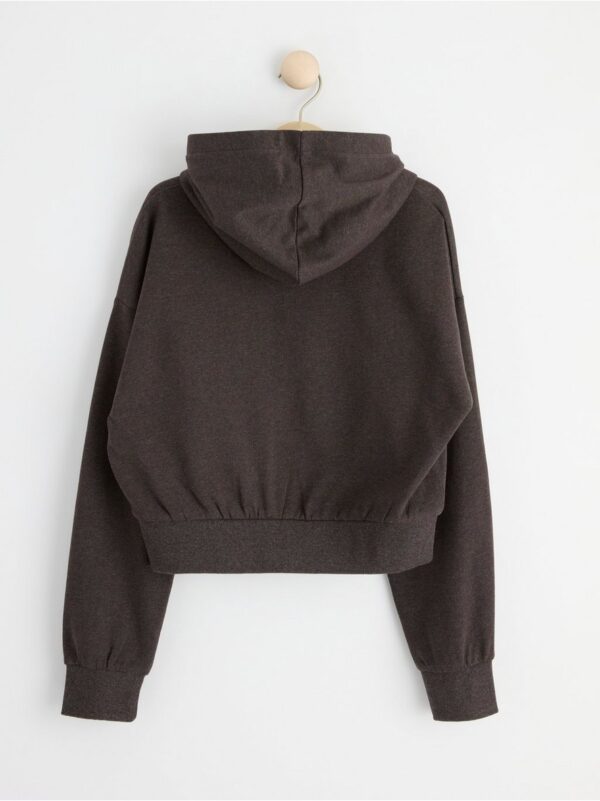 Cropped sweatshirt with brushed inside - 8551904-6959