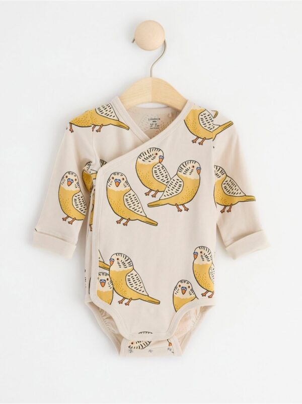 Wrap bodysuit with budgies - 8551982-1230