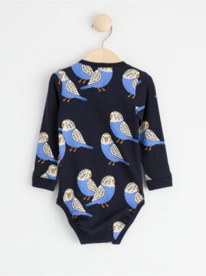 Long sleeve bodysuit with budgies - 8551983-2521