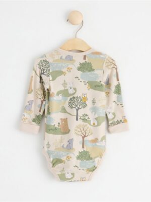 Wrap bodysuit with forest animals - 8552051-1230
