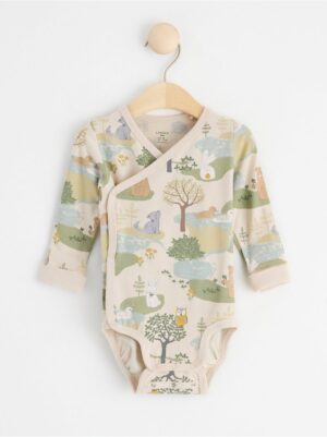 Wrap bodysuit with forest animals - 8552051-1230