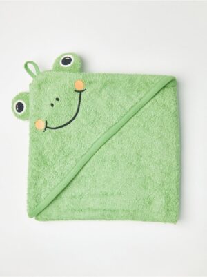 Terry bath towel with frog hood - 8552647-1588
