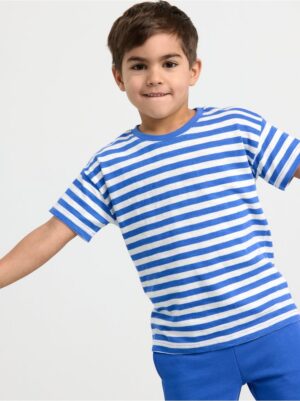 Short sleeve top with stripes - 8557815-9340