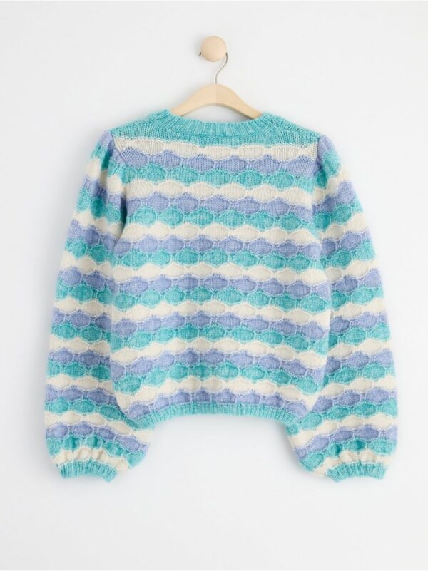 Pattern knit jumper with stripes - 8566885-9616