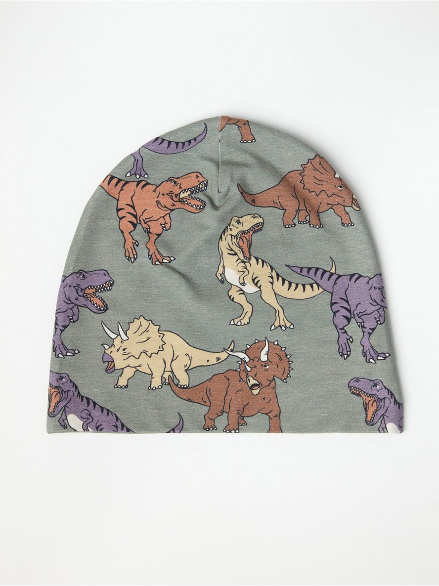 Jersey beanie with dinosaurs - 8573659-8878