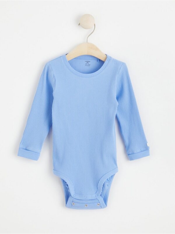 Ribbed bodysuit with long sleeves - 8196378-7483