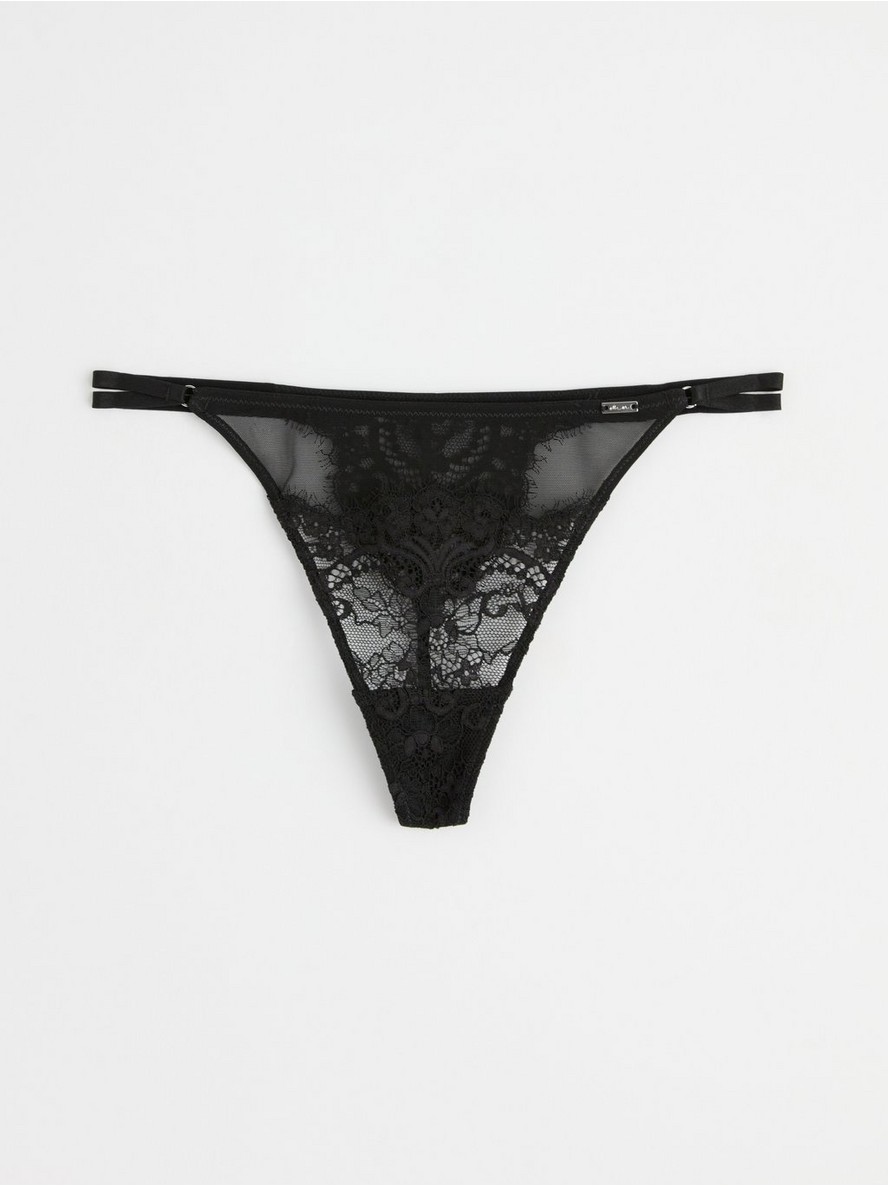 Gacice – ella m – Thong low waist with mesh and lace
