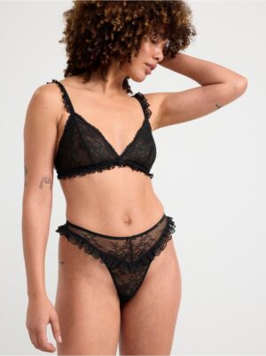 Thong regular waist with lace - 8458188-80