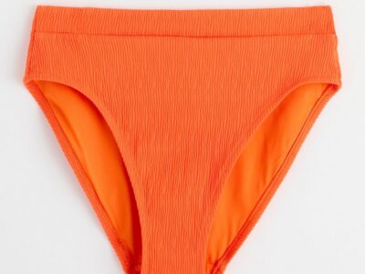 High waist bikini bottom with crinkled texture - 8492832-4362