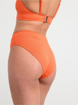 High waist bikini bottom with crinkled texture - 8492832-4362