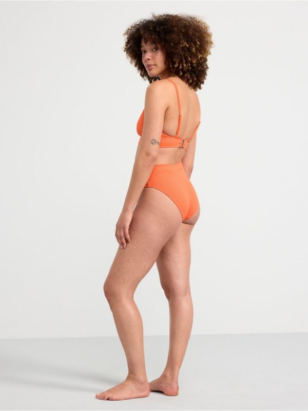 High waist bikini bottom with crinkled texture - 8492832-4362