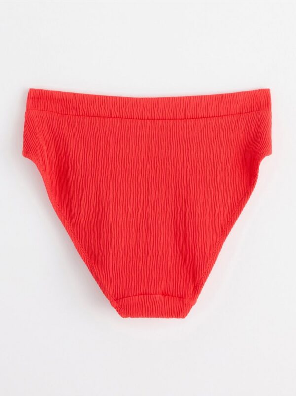 High waist bikini bottom with crinkled texture - 8492832-8472