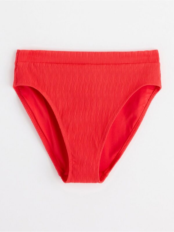 High waist bikini bottom with crinkled texture - 8492832-8472