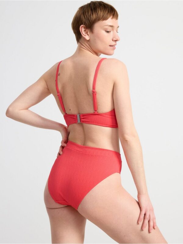 High waist bikini bottom with crinkled texture - 8492832-8472