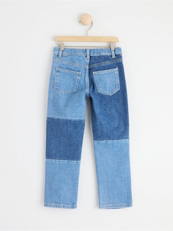 STINA Straight regular waist jeans with patchwork - 8496170-790