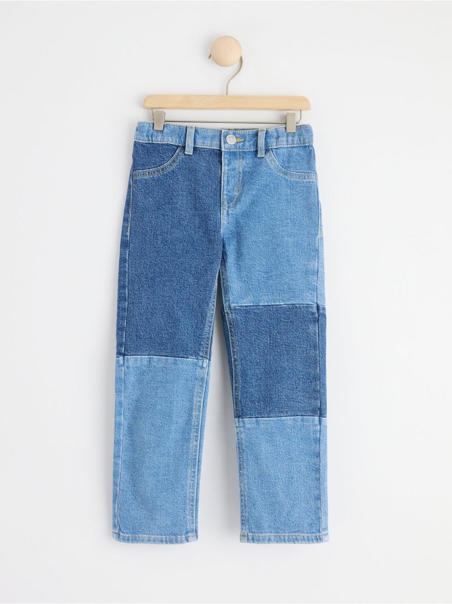Pantalone – STINA Straight regular waist jeans with patchwork