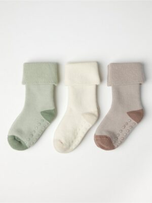 3-pack terry socks with antislip - 8542311-3905