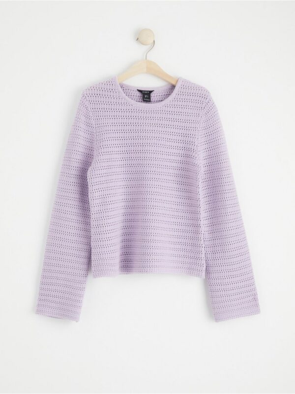Long sleeve hole knit jumper - 8546124-4813