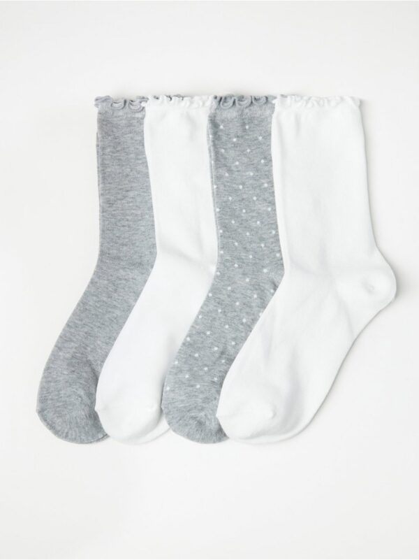 4-pack socks with frill trim - 8549986-70