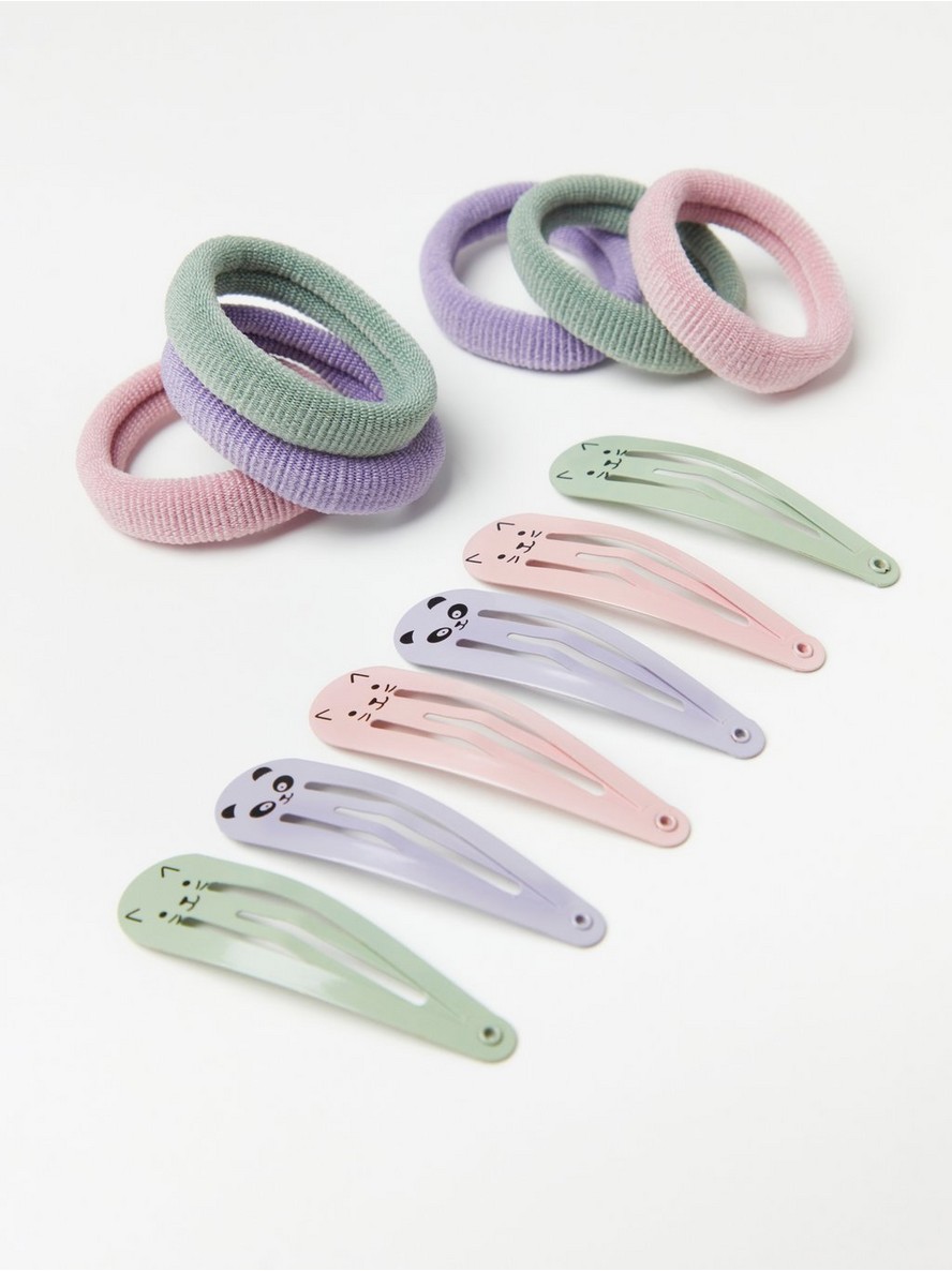 Set za kosu – Set with hair clips and elastics