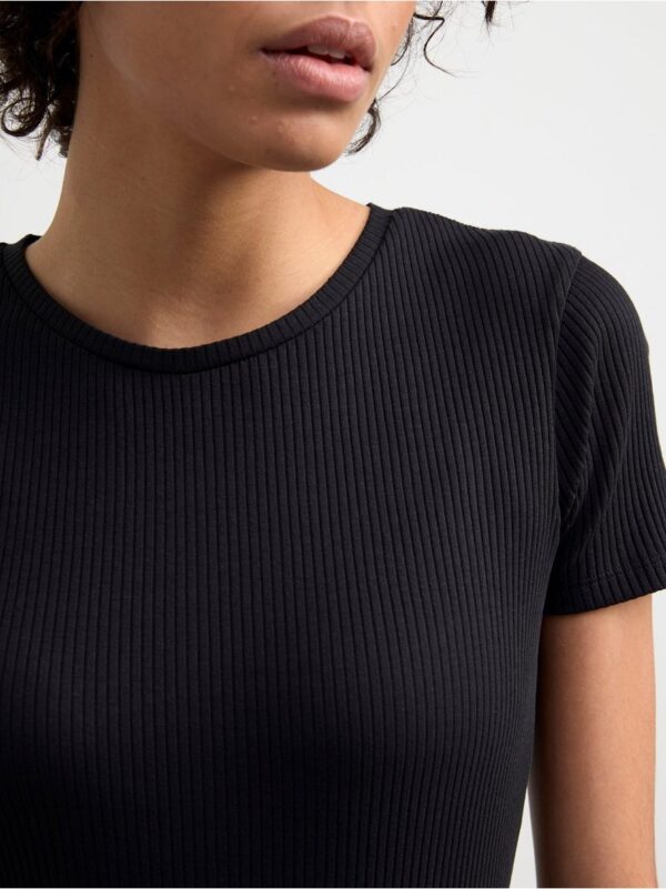 Ribbed short sleeve top - 8555247-80