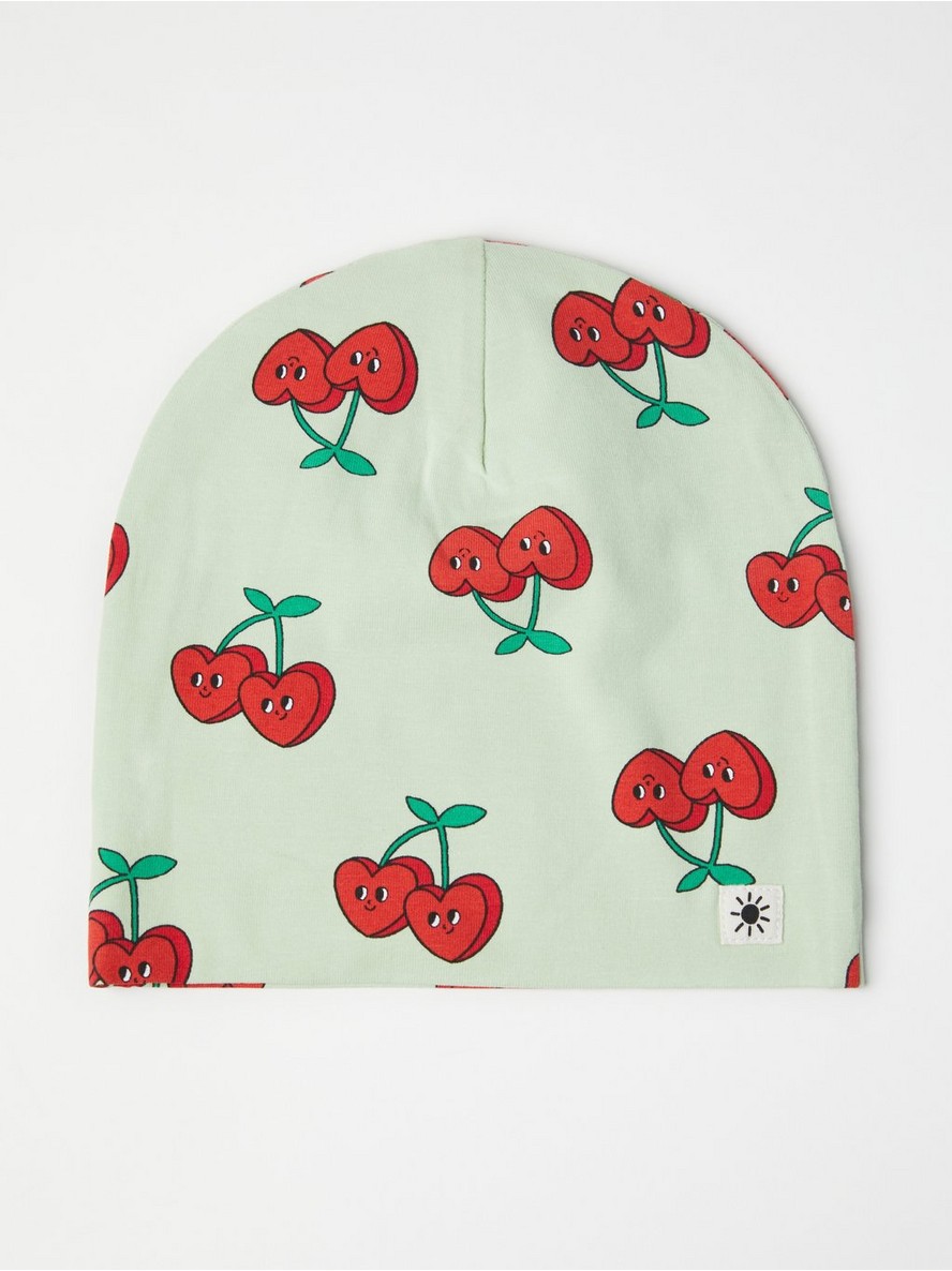 Kapa – Jersey beanie with heart cherries