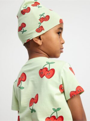Short sleeve top with cherry hearts - 8571307-1544