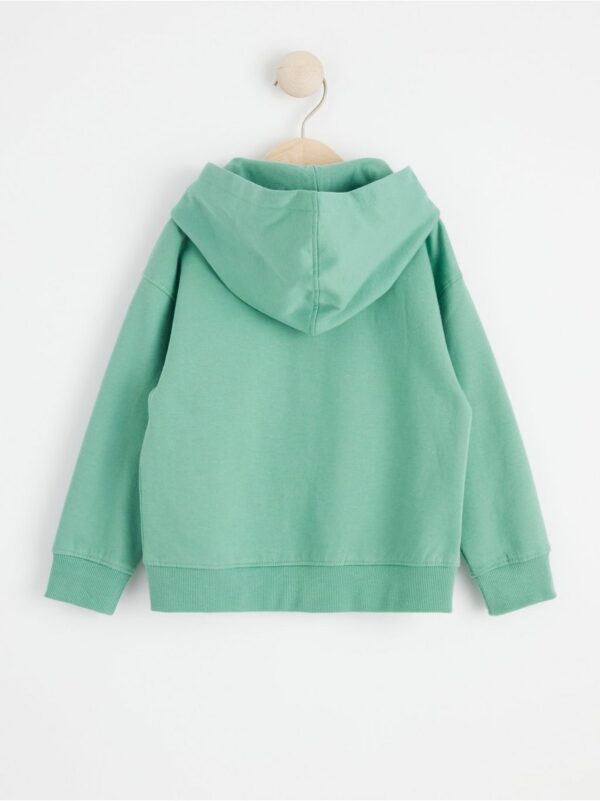Zipped cotton hoodie with brushed inside - 8574137-7520