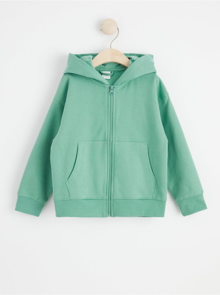 Dukserica – Zipped cotton hoodie with brushed inside