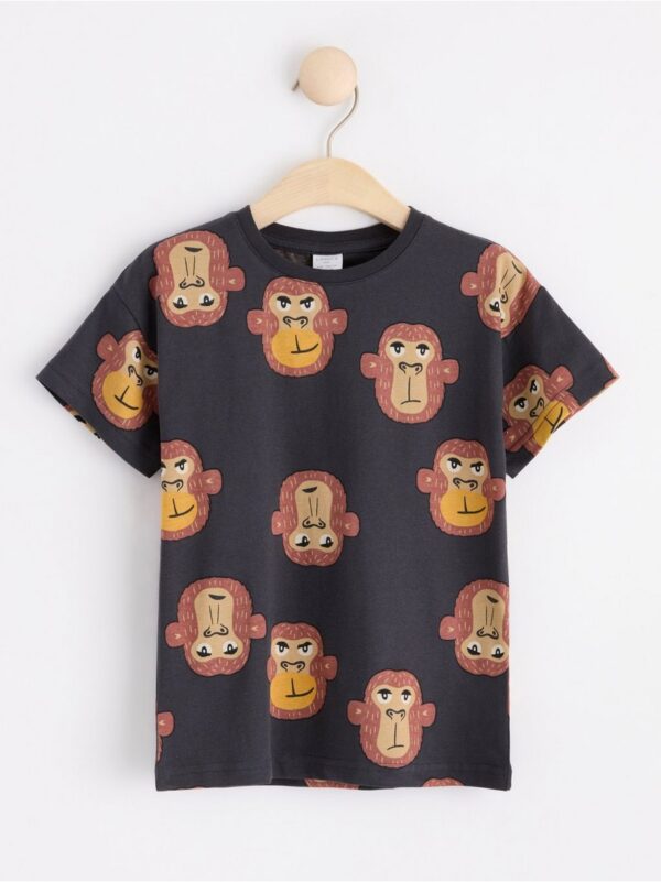 Short sleeve top with monkeys - 8576914-7161