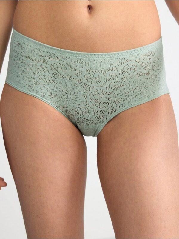 Regular waist brief with lace - 8273557-8645