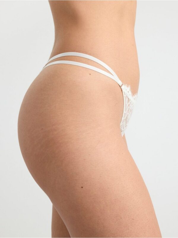 Thong low waist with lace - 8378134-6886