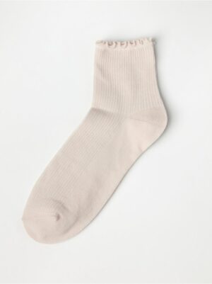 Socks with frill trim - 8393087-9917