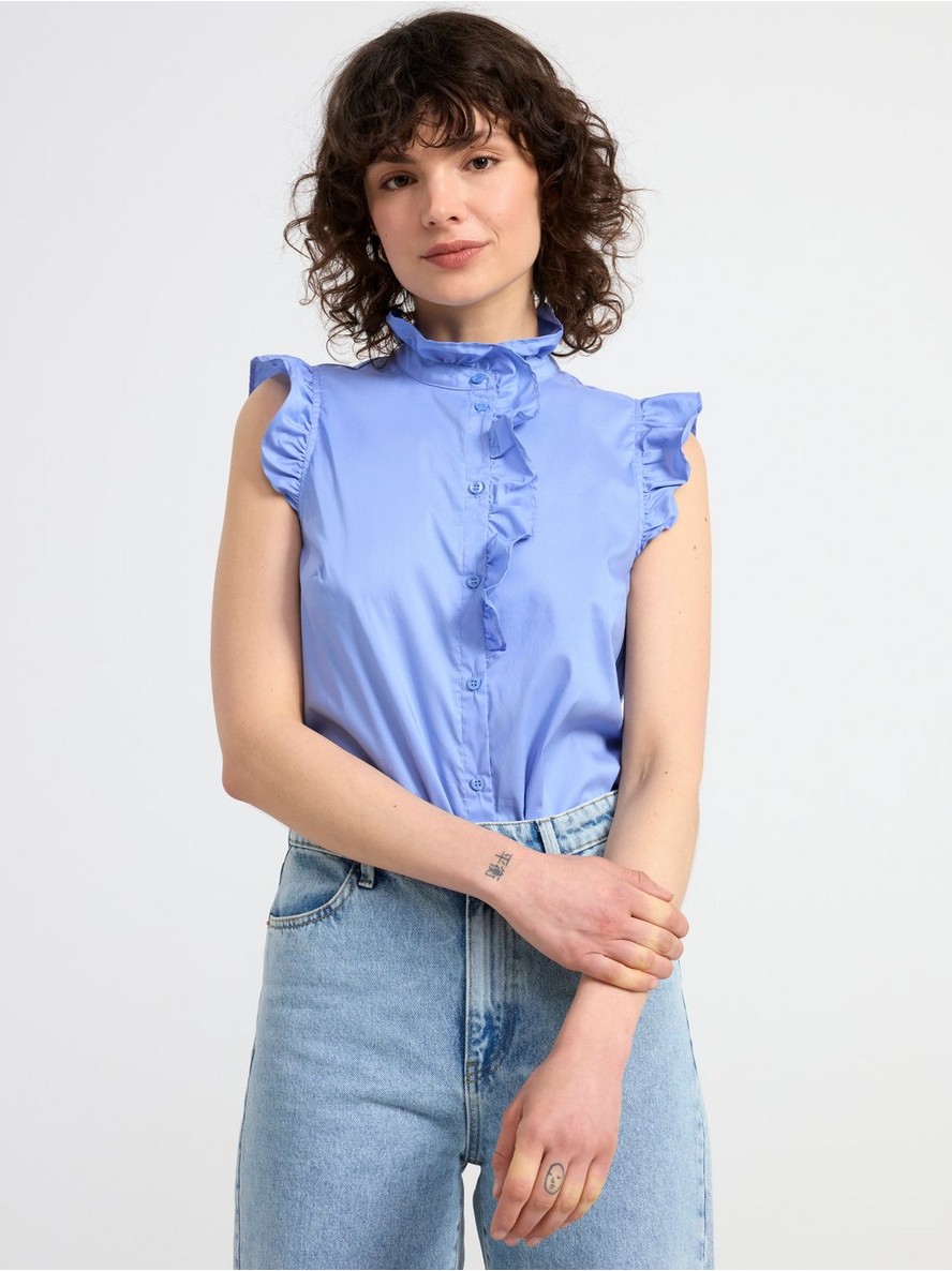 Bluza – Sleeveless blouse with frills