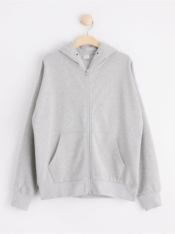 Zip-up hoodie with brushed inside - 8427150-7692