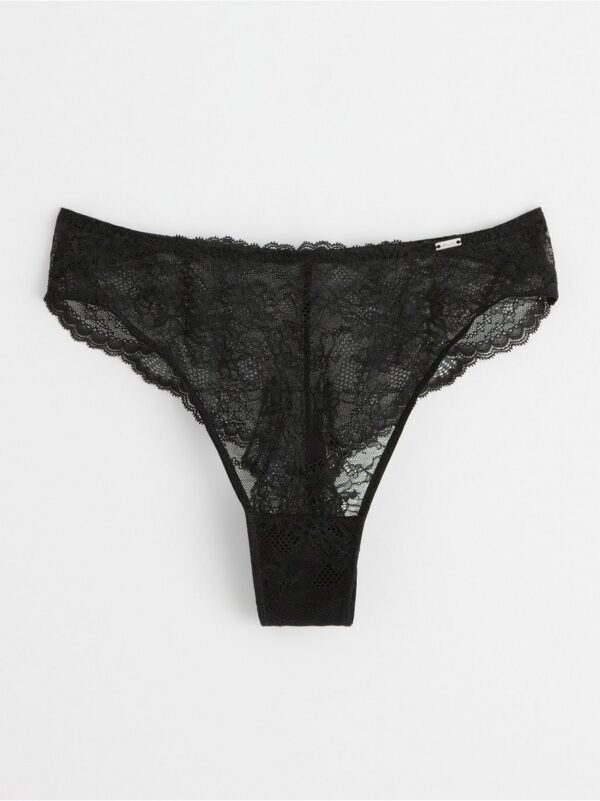 ella m – Brazilian briefs midi waist with lace - 8456865-80