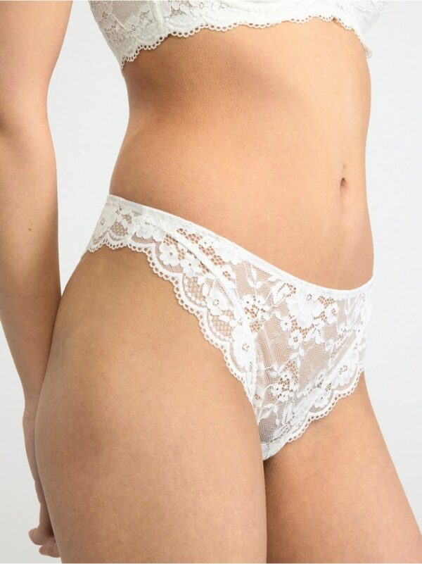 Thong regular waist with lace - 8463606-70