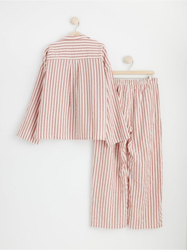 Striped seersucker pyjama set - 8487266-2471