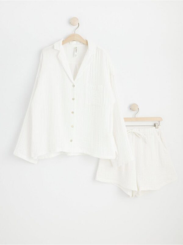 Pyjama set in cotton gauze - 8532742-300
