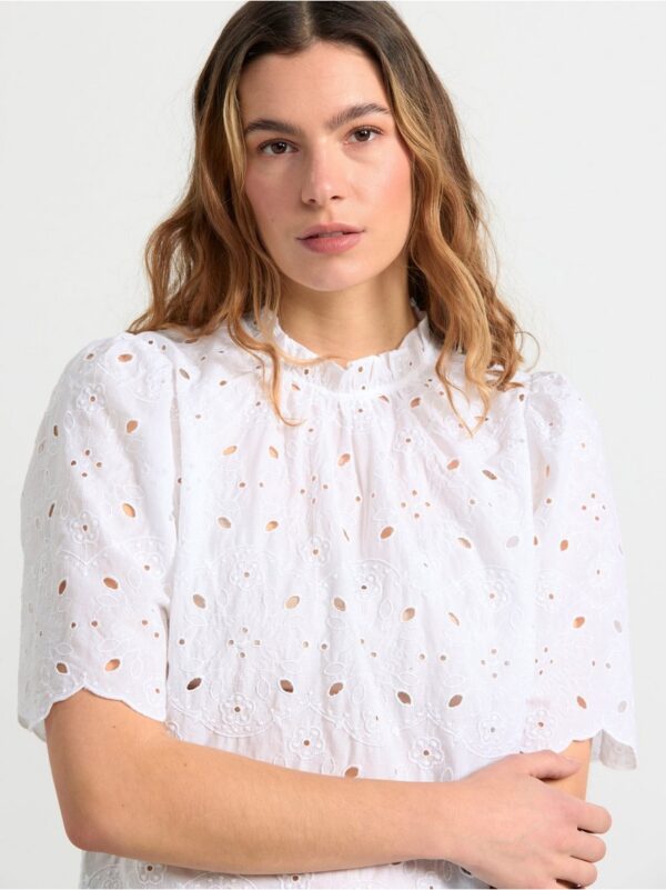 Blouse with broderie anglaise - 8533205-70