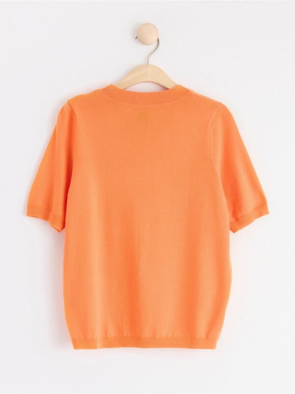 Fine-knit short sleeve jumper - 8534973-6702