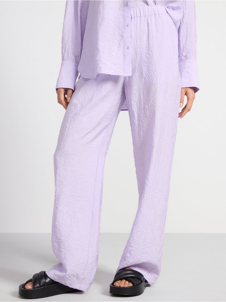Pantalone – BELLA Straight crinkled trousers