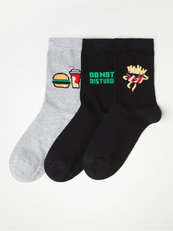 3-pack socks with food - 8538915-80
