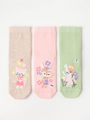 3-pack socks with antislip - 8539021-9567