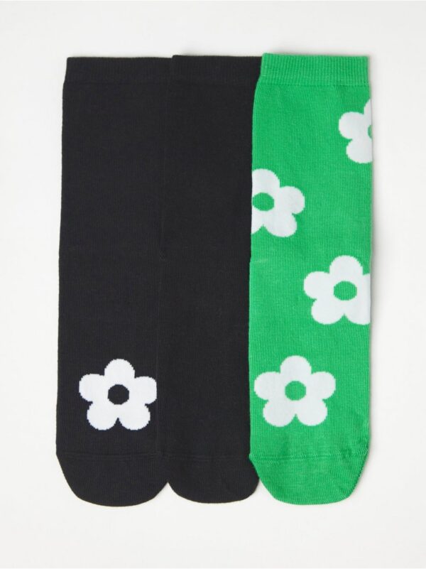 3-pack socks with flowers - 8539140-80