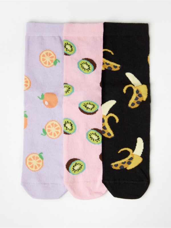 3-pack socks with fruits - 8539141-7406