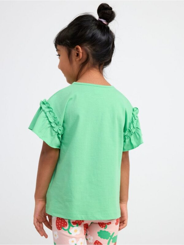 Short sleeve top with frills - 8540055-1209