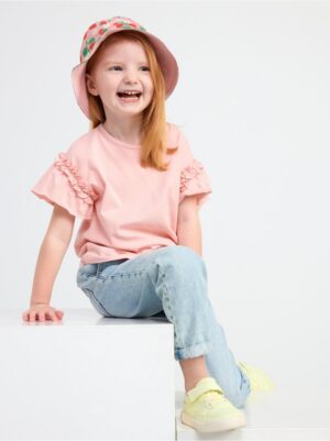 Short sleeve top with frills - 8540055-7723