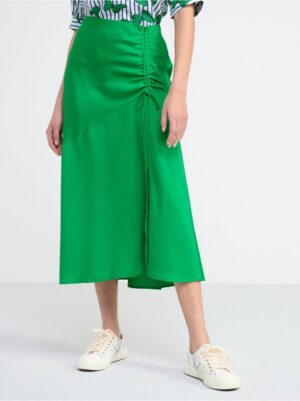 Satin skirt with tie detail - 8542657-7856