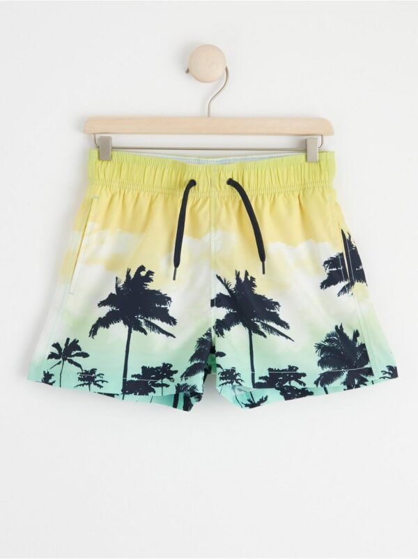 Swim shorts with palm trees - 8542770-8554